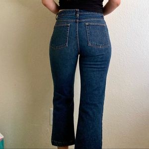 Mid Rise crop boot cut jeans